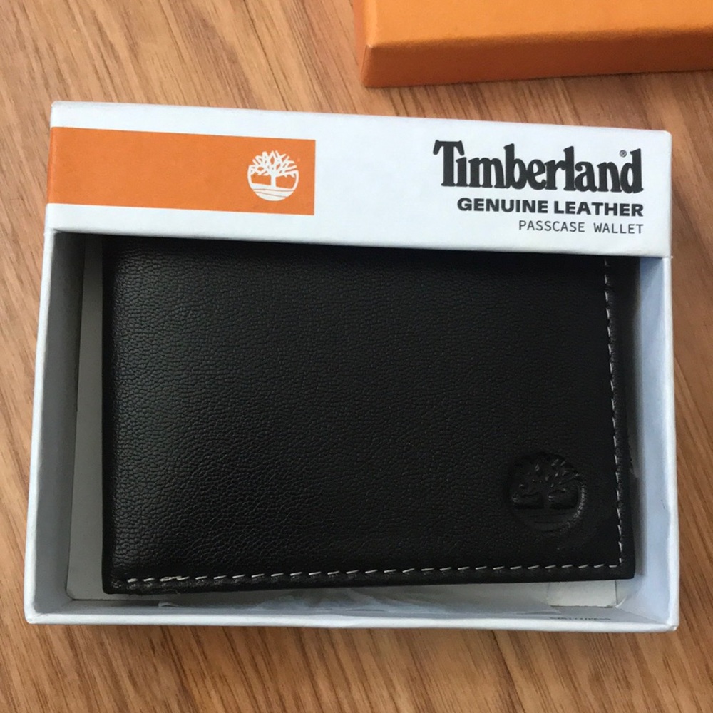 Timberland bi-fold wallet leather new in box black